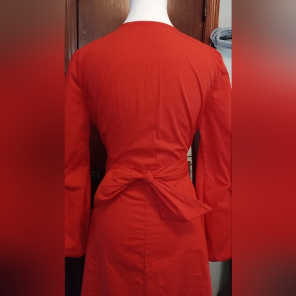 Vintage Style Scarlet Red Dress 🔥 ❤️ Unknown Designer - Picture 7 of 13